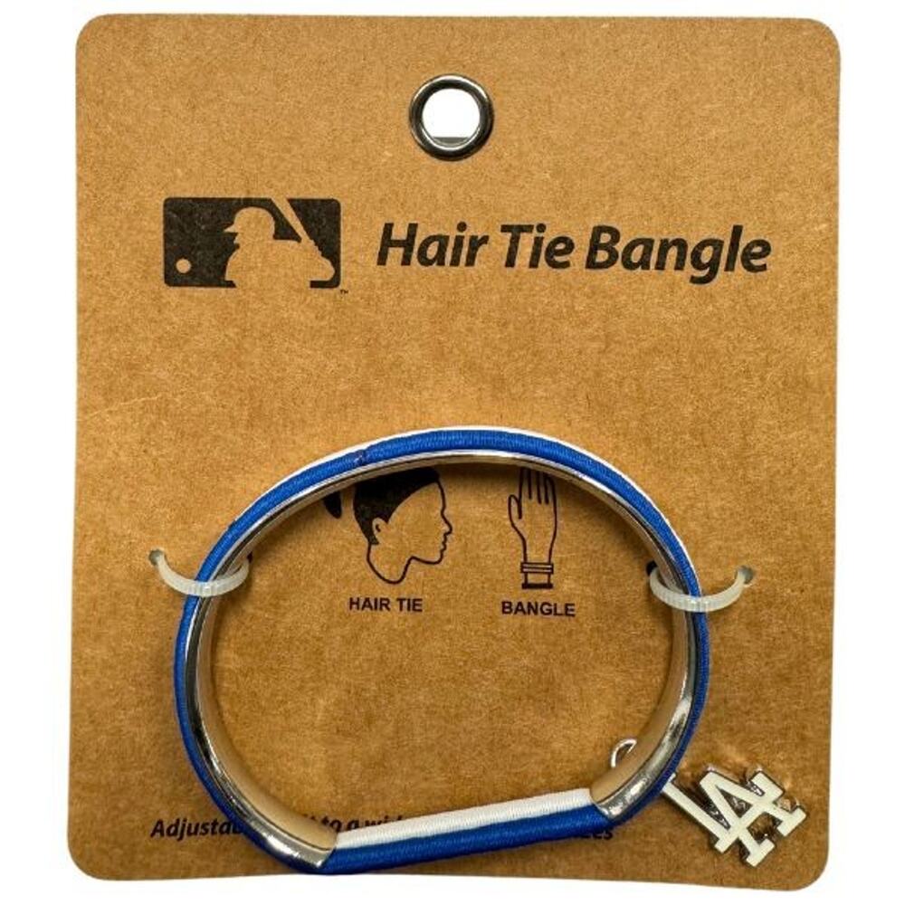 MLB Dodgers Baseball Official Hair Tie Bangle Adjustable Bracelets Los Angeles